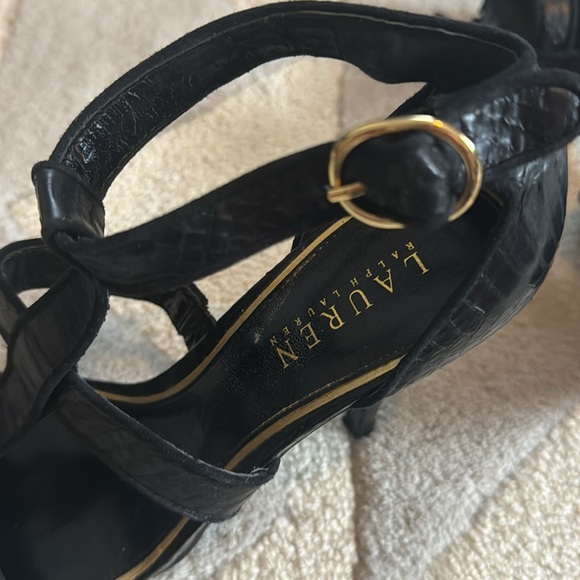 Ralph Lauren snake skin strapy heels/ sandals! - Picture 5 of 6